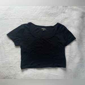 Black Cropped T-Shirt